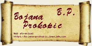 Bojana Prokopić vizit kartica